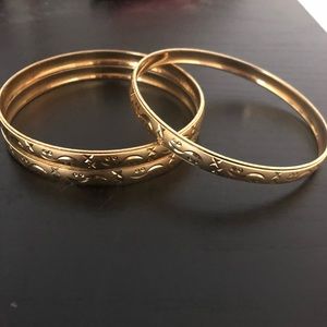 Gold plated bangles